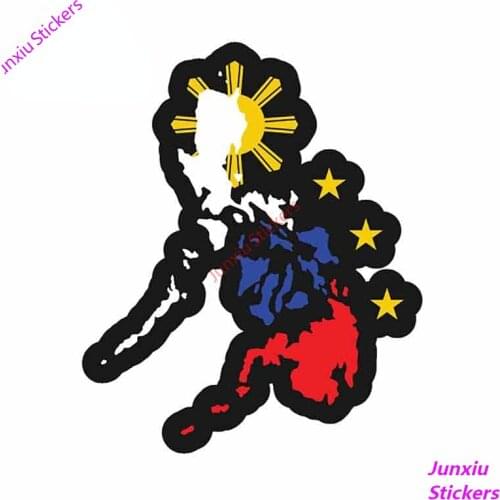 Philippine Map Vinyl Car Sticker Skateboard Luggage Bumper Guitar Truck Window Decal Waterproof Car Accessories PVC13x11cm
