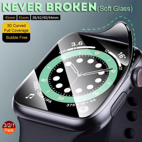 Waterproof screen protector for apple watch 5 4 3 38MM 40MM 44MM 42MM (Not Tempered Soft glass) film for Iwatch 4/5/6/SE