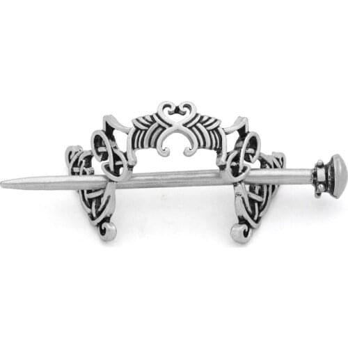 Viking Dragon Hairpin Celtics Knot work Hairpin Hair Jewelry For Women