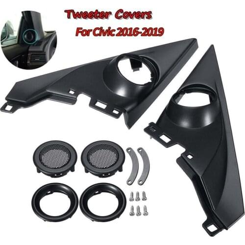 1.5 Inch Pair Front Pillar Althorn Tweeter Covers Car Tweeter Refitting Speaker Boxes Mounts for Honda Civic 2016-2019