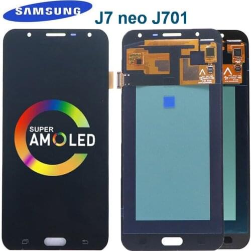 100% Original Super AMOLED LCD Screen For Samsung J7 neo Display J701 J701F J701M Lcd Display Touch screen Digitizer Assembly