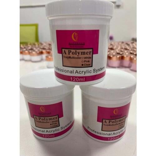 120ml(100g)/Jar Pink White Clear Acrylic powder Nail Art Dust,DIY CARYSTAL POWDER Manicure ACRYLIC POWDER #1Jar