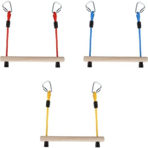 16' Trapeze Swing Bar Heavy Duty Rope and Hook Swing Set Accessories, Kids