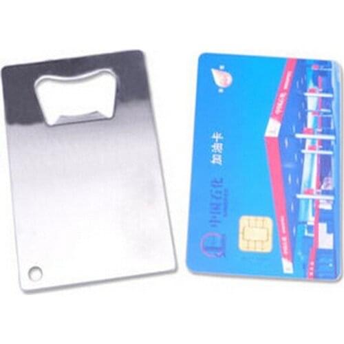 200pcs Polybag Packing Wallet Size Stainless Steel Credit Card Bottle Opener lin3902