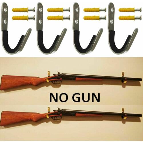 4x Rifle Holder / Musket Brackets / Rifle Wall Mount Display / Gun Weapon Hook