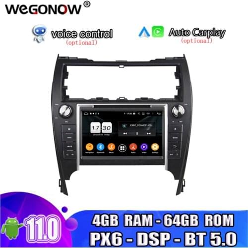 PX6 DSP IPS Android 10 64GB ROM Car DVD Player Wifi Bluetooth5.0 RDS RADIO GPS Map For Toyota CAMRY 2012-2017 USA middle east