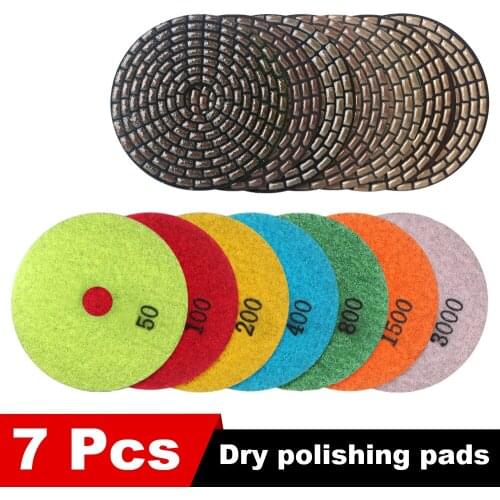 Free shipping 4 inch diamond flexible polishing pads 100mm dry polishing disc for stone concrete