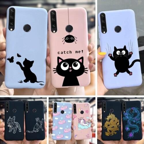 For Huawei Y6P Case Shockproof Bumper Cute Animals Soft Silicon Back Cover For Huawei Y6P MED-LX9 Phone Case Y6 Prime 2020 Coque