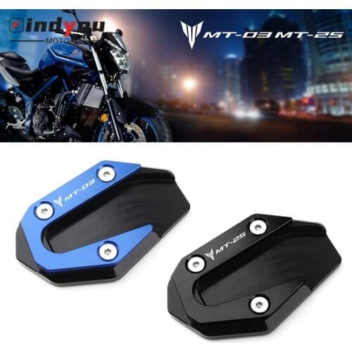 For Yamaha MT-03 MT-25 MT03 MT25 MT 03 MT 25 2015 2016 2017 2018-2020 Motorcycle Aluminum Side Stand Enlarger Extension Plate