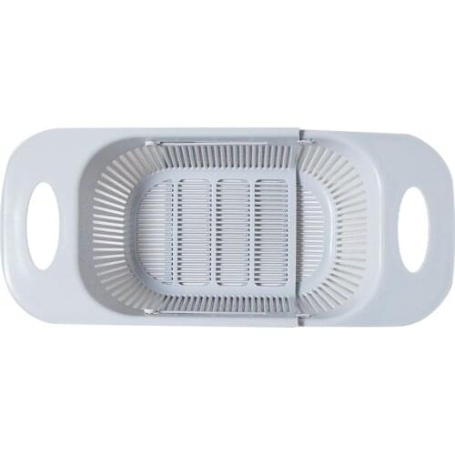 Over the Sink Colander Strainer Basket Wash Vegetables Fruits Drain Dry Dishes Extendable Kitchen CLH@8