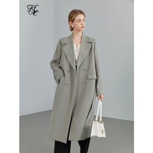 FANSILANEN Women's Long Trench Coats