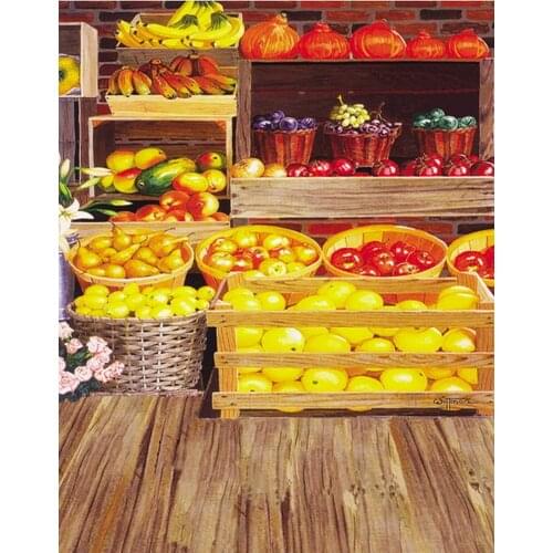 All Kinds od Fruits Photography Backdrops Photo Props Studio Background 5x7ft