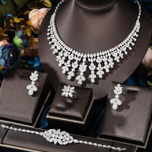 GODKI African Tassels Jewelry Set For Women Wedding Zircon AAAAA Quality Cubic Zirconia Bridal Wedding Evening Earring Necklace