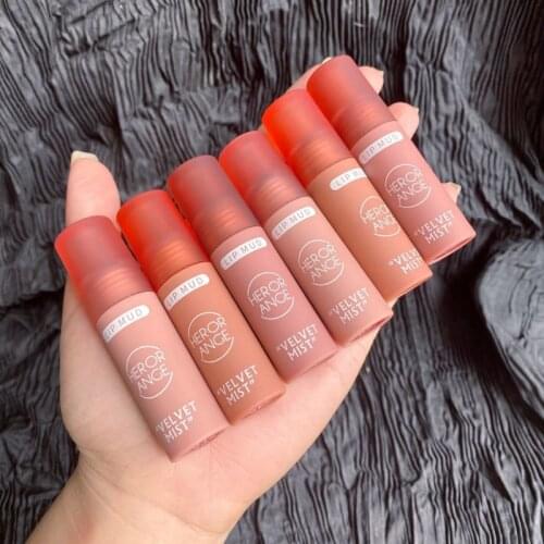 HERORANGE Silky Lip Gloss Comestic Velvet Moisturizing Lip Mud Matte Lipstick Long Lasting Waterproof Sexy Lip Makeup TSLM2