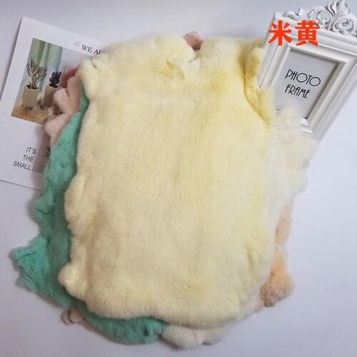 Good Quality Real Rex Rabbit Fur Pelt Genuine Rabbit Fur Fluffy Leather Fur Fabric Diy Handmade Sewing Material Home Decor