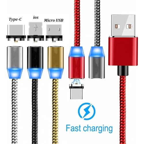 Micro USB Cable Type C Magnetic Charger Fast Charging Phone Cable Magnet Data Cord For iphone IOS Android