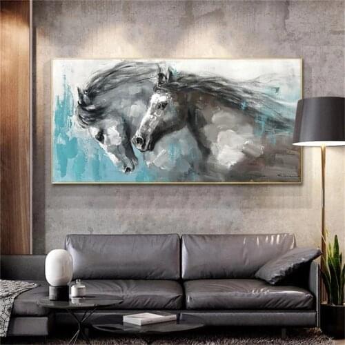 Running Horse Painting Canvas Poster Painting Canvas Paintings Wall Art Vintage Animals Acrylic Painting Abstract Home Decor