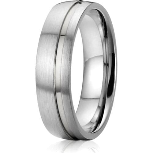 Custom full USA size 5 - 15 surgical grade health pure titanium jewelry stainless steel rings for men