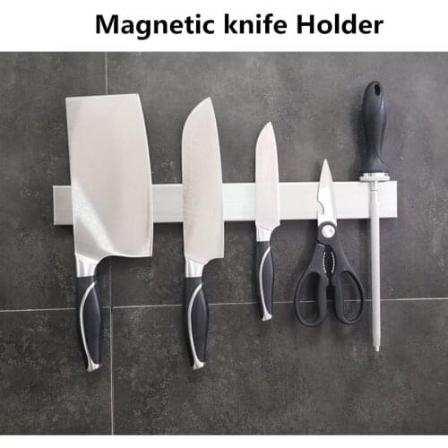 304 stainless steel magnetic knife holder Neodymium magnet strong kitchen storage rack stainless steel magnetic Tool Holder