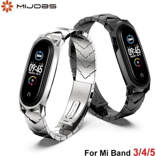 For Xiaomi Mi Band 6 5 4 3 Strap Metal Stainless Steel Wristbands Bracelet For Xiomi Mi Bend 5 Correa Miband Xaomi Gobal Version