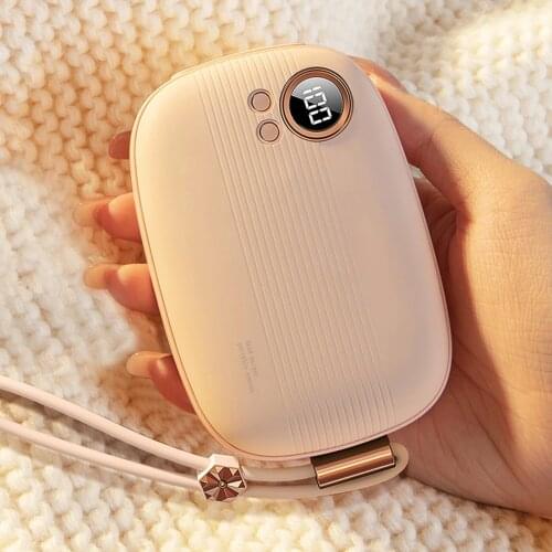 Mini Electric Hand Warmer USB Rechargeable Winter Heater 10000mAh Power Bank Household Outdoor Travel Handy Warming Tool