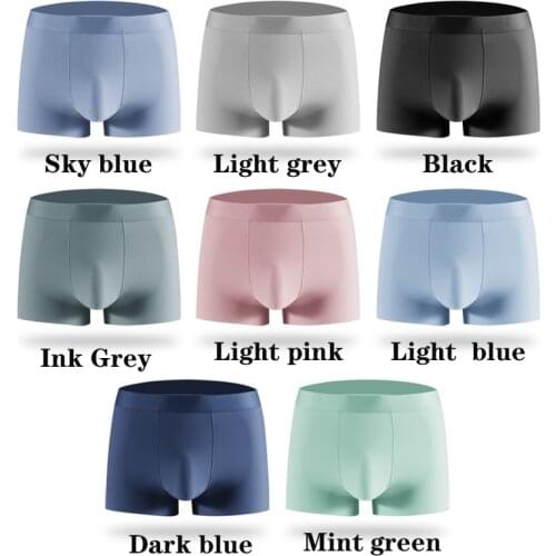 Men Underwear Flat Pants Silk Dry And Comfortable Mens Breathable Underwear Comfortable Fit Non Marking Men Boxer 2021 NEW