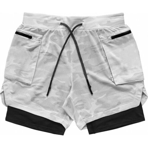 AIMPACT Men Shorts 2 in 1 Jogging Fitness Shorts Training Quick Dry Mens Gym Sport gym Short Pants AM2435