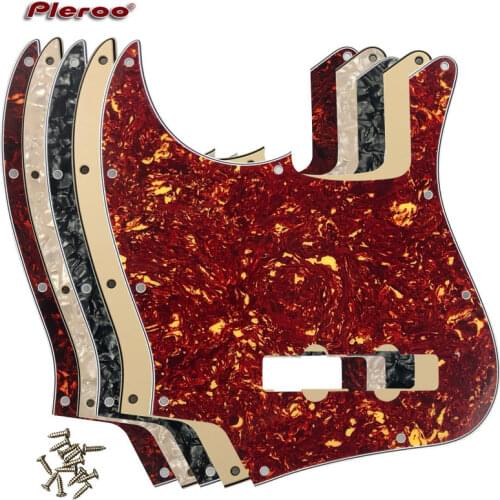 Pleroo Custom Quality Pickguard - For Left handed US 10 Holes 4 String Standard Jazz Bass Guitar Pickguard Scratch Plate