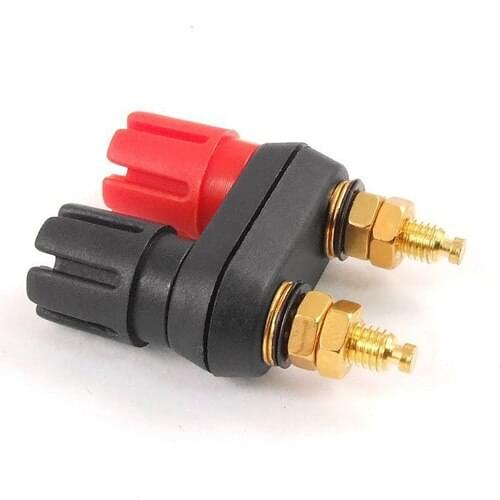 NEW-SODIAL(R) Dual Female Banana Plug Terminal Binding Post for Speaker Amplifier