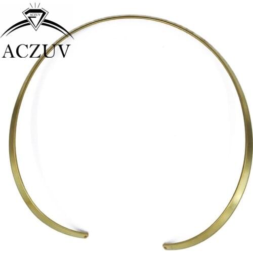 Original Copper 50pcs End with Hole 4.5mm Wire 13cm Metal Collar Circle Choker Necklace Findings Accessories CNW014