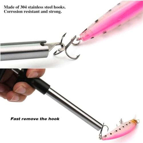 Hook Remover Squeeze-Out T-shape Handle Portable Fish Hook Tools Aluminum Alloy Hook Separator