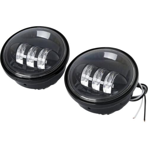 Motorcycle 4.5" Spot Passing LED Driving Fog Lights Lamp For Harley Softail Street Road Glide King
