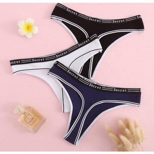 New Woman Cotton G-string Briefs Sexy GirlsThong Panties Underwear Fashion Low Waist Soft Sport Lingerie Underpants