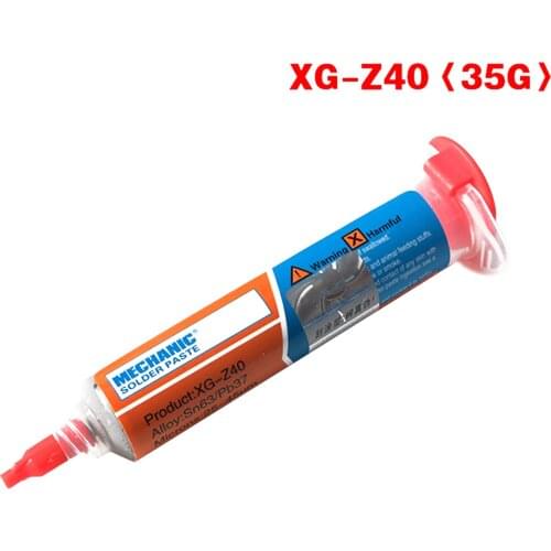 XG-Z40 10cc MECHANIC Syringe Solder Paste Tin Cream Solder Flux for Soldering Welding Repair Rework Tool Soldering Tin Repairing
