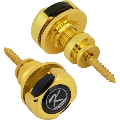 Kmise Guitar Strap Lock Button for Electric Acoustic Classical Bass Gold Black Chrome