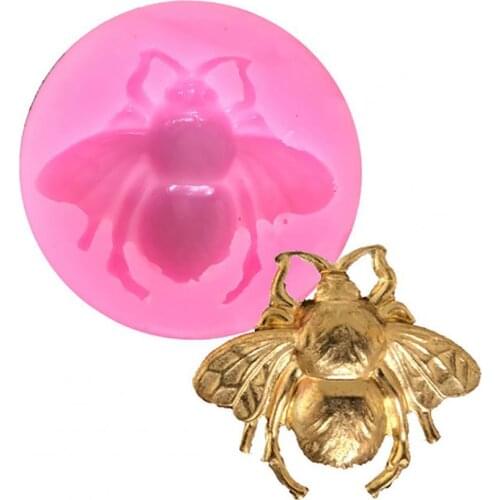 1Pc 3D Silicone Mold DIY Baking Bee Design Silicone 3D Bumble Bee Silicone Mold for Cake Decor