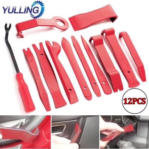 12pcs Car Radio Removal Tools Hand Tool Set Auto Door Clip Panel Trim Dash Audio Removal Installer Pry Repairing Tools Kit