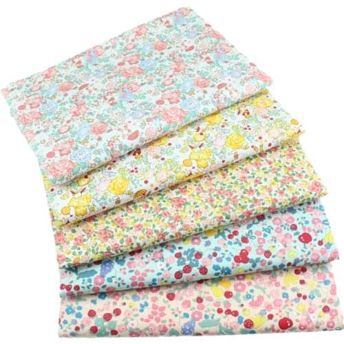 160*100 Floral Fruit Printed Cloth Girl Dress Sun Hat Cotton Fabric Home Textile Bedding 100% Cotton Fabric Strawberry Dress