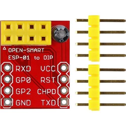 2PCS ESP-01 to DIP Wi-Fi-compatible Breadboard Module Serial Wireless Adapter Debugging Firmware Program for ESP8266 for Arduino