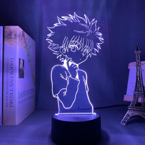 HUNTERxHUNTER 3d Night Lamp Anime JUMP HUNTERxHUNTER for Kids Child Bedroom Decor Nightlight Dropshipping Manga Gift Night Light