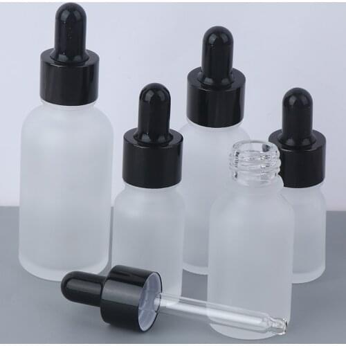 5-30ml Massage Oil Pipette Refillable Bottle Empty Lip Gloss Tubes Frosted Dropper Amber Glass Aromatherapy Liquid For Essential