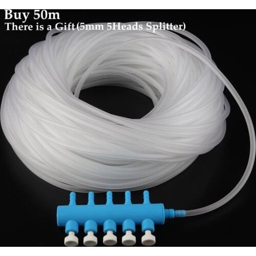 5~50m 4*6mm Aquarium Elastic Aeration Hose Fish Tank Air Pump Soft Pipe Flexible Oxygen Pump Hose Tube Line