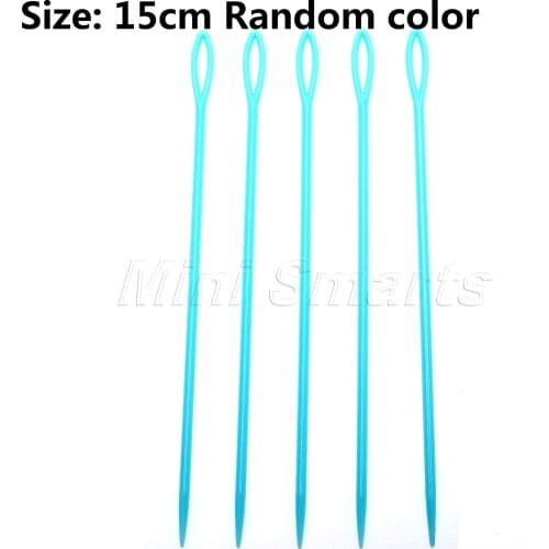 5x 15cm Long Plastic Large Eye Wool Sewing Embroidery Tapestry Needles Darning Needles Stitchery Needles Colorful Random