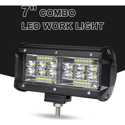 Work Light Bar led lights 7inch 12v 24v 4x4 Car lamps daytime running lights 4x4 accessories off road interior Flood light led