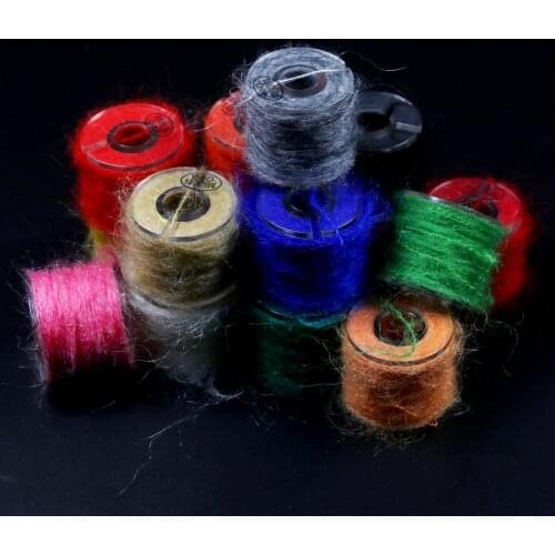 8Spools Color Mix Fox Fur Hair for Fly Tying Streamer Bait Fish Natural Fine Fiber Fly Tying Material
