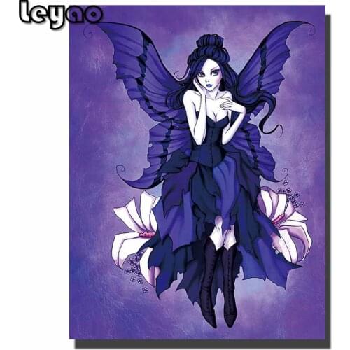 Diamond Embroidery Butterfly Fairy By Rhinestones 5d Diamond Painting Floral Full Square Drill Diamond Mosaic Home Decoration