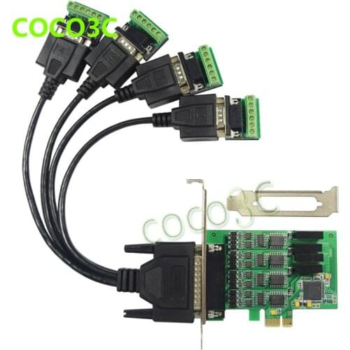 Free shipping PCI-E turn 4 port RS422/485 industrial serial port card PCI express 4-Port RS-422 RS-485 Controller Card