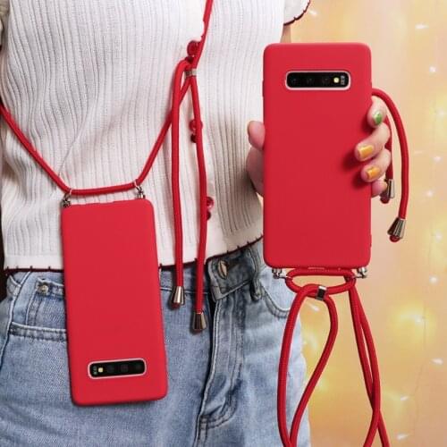 For Samsung Galaxy A21s A20S A31 A41 A50 A51 A70 A71 Note20 S20 Ultra S10 S9 Plus M31 Necklace Lanyard Case With Cord Strap Rope