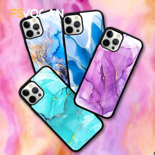 Geometric Marble Stone Case For iPhone 11 12 Pro Max 7 8 Plus X XR XS Simple Elegant Fresh Retro Splice Pattern Stylish New Cove