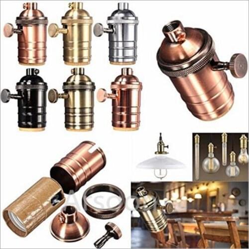 DIY Retro Vintage E27 Lamp Holder Base Socket Loft Industrial Style Edison Lamp Holder E27 Base Socket Lampholder